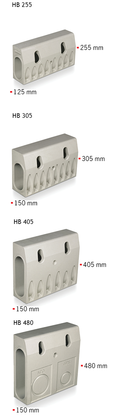 HB kerb for urban areas