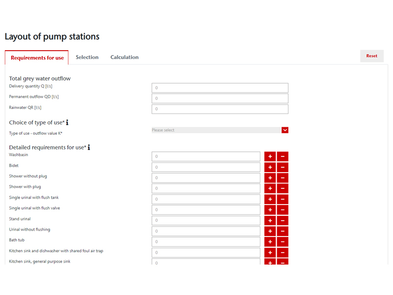 ACO Pumping station designer tool